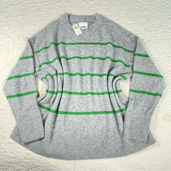 🔥SOLD 🥰NWT Aerie Unreal Sweater Striped Super Soft cozy soft & Lightweight M - Picture 3 of 14